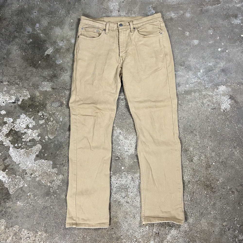 Levi's 514 Jeans Size 32x32 Beige Denim Medium Wash Straight Leg Casual Fit